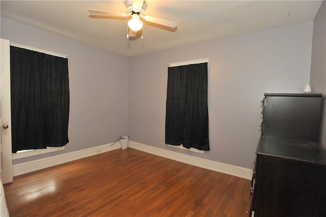 331 W Washington Ave, Elmira-City, NY 14901 - empty room featuring ceiling fan, baseboards, and wood finished floors