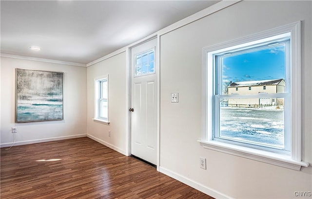 806 Clifford Ave, Vienna, NY 13157 - foyer with baseboards and wood finished floors