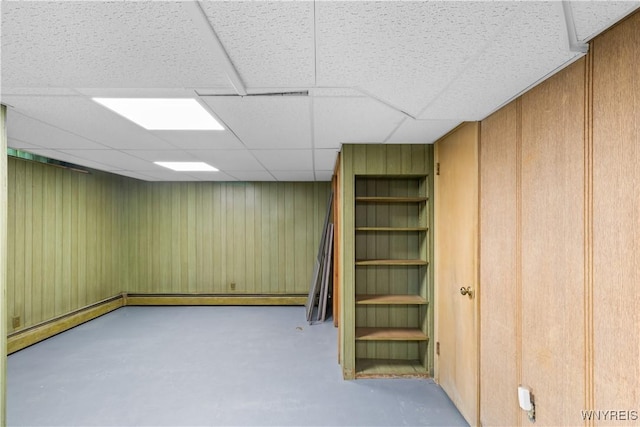 67 Nottingham Ter, Buffalo, NY 14216 - finished below grade area with a paneled ceiling and wooden walls