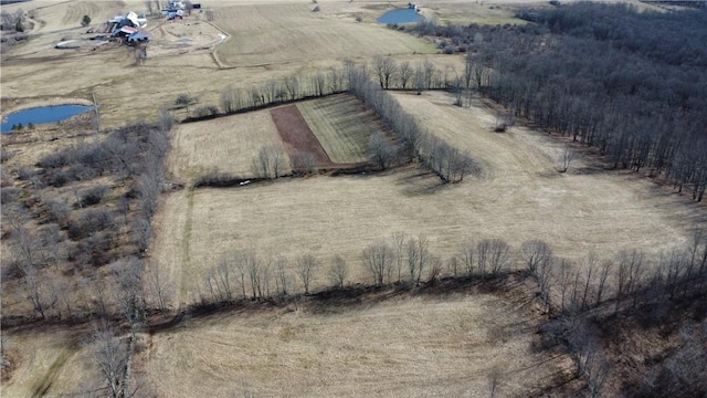 aerial view with a rural view