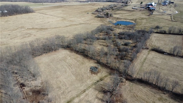 aerial view with a rural view