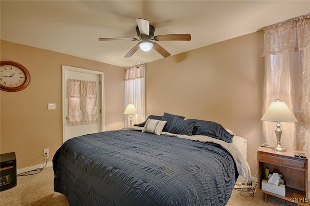42913 County Route 100, Orleans, NY 13640 - carpeted bedroom with baseboards and a ceiling fan