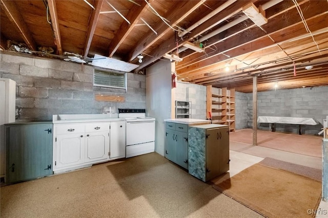 unfinished below grade area featuring a sink