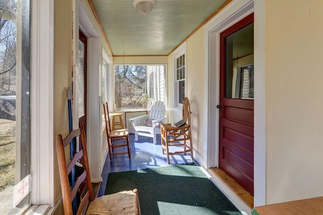 272 Arbor Hill Rd, Delhi, NY 13753 - sunroom featuring crown molding and wood finished floors