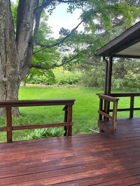 272 Arbor Hill Rd, Delhi, NY 13753 - wooden terrace featuring a yard