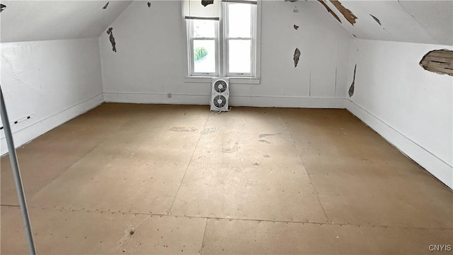 bonus room with lofted ceiling