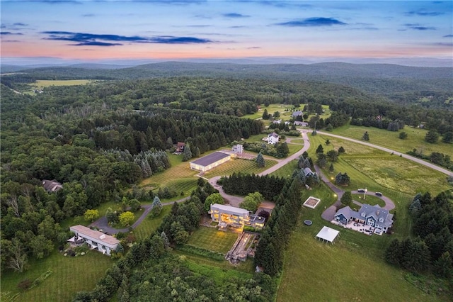 10289-10288 Whispering Wind Trl, Corning, NY 14830 - aerial view at dusk of a view of trees and a view of countryside