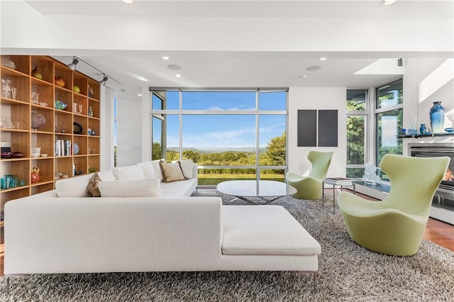 10289-10288 Whispering Wind Trl, Corning, NY 14830 - living room featuring expansive windows and recessed lighting