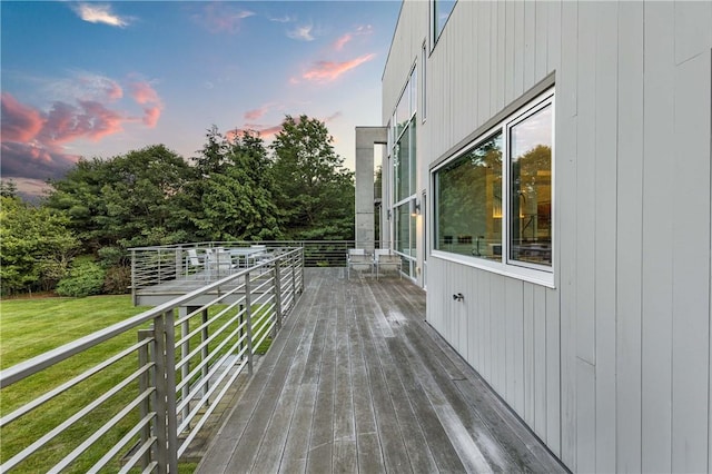 10289-10288 Whispering Wind Trl, Corning, NY 14830 - wooden terrace featuring a yard
