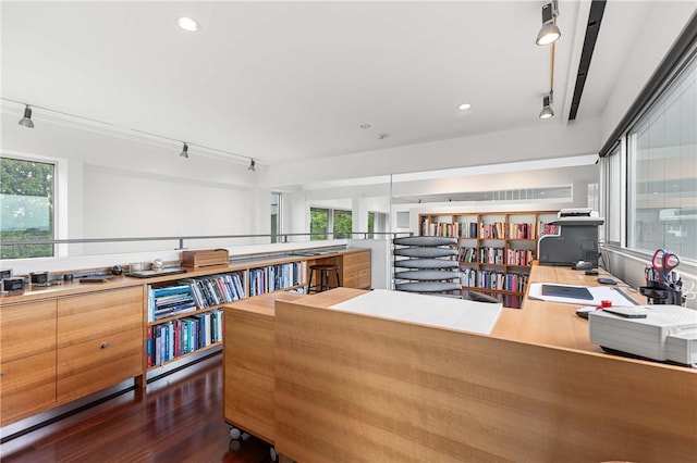 10289-10288 Whispering Wind Trl, Corning, NY 14830 - office featuring rail lighting and wood finished floors