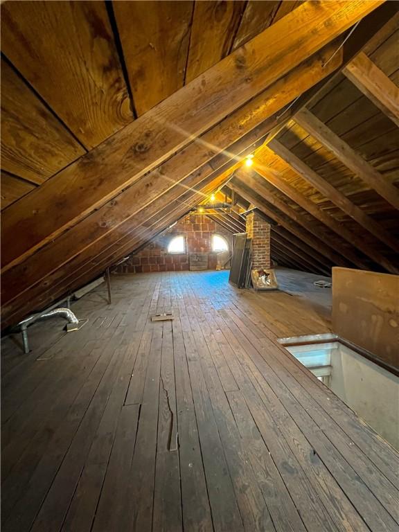 1230 Lake St, Elmira-City, NY 14901 - unfinished attic with an upstairs landing