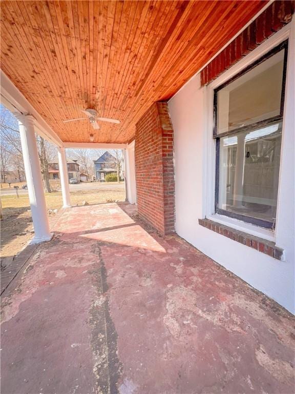1230 Lake St, Elmira-City, NY 14901 - view of patio with ceiling fan