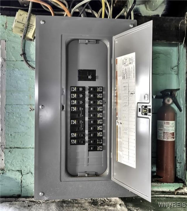 utility room with electric panel