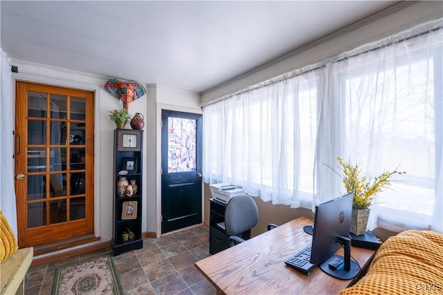 208 Eatonville Rd, Little Falls, NY 13365 - office with dark stone finish floors and baseboards