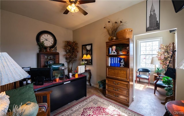 208 Eatonville Rd, Little Falls, NY 13365 - office with a ceiling fan and carpet floors