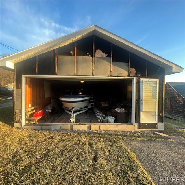 6235 SW Shr, Canadice, NY 14471 - rear view of house featuring an outbuilding and a detached garage