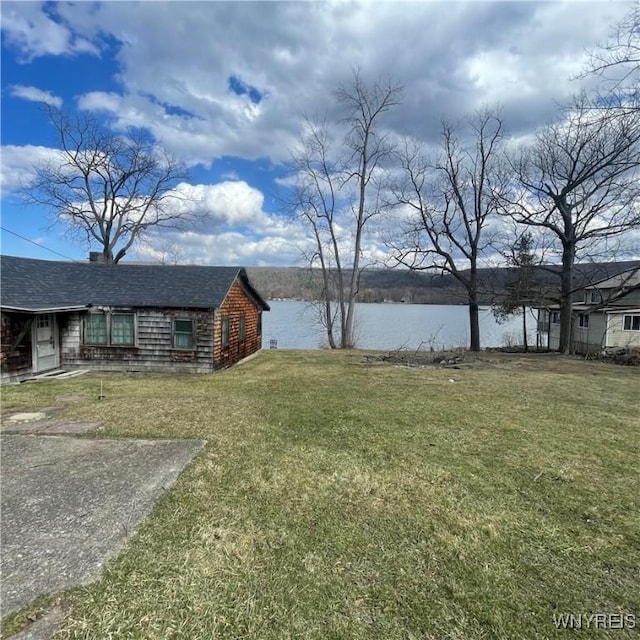 6235 SW Shr, Canadice, NY 14471 - view of green lawn with a water view