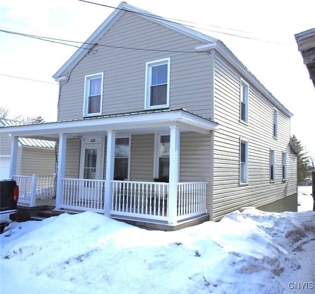 view of front of property with covered porch