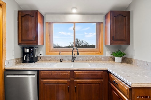 6741 Cole Rd, Orchard Park, NY 14127 - kitchen featuring light countertops, a sink, and dishwasher