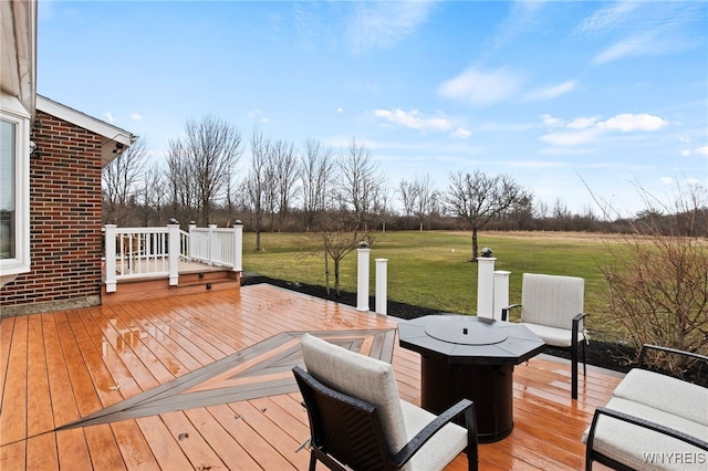 6741 Cole Rd, Orchard Park, NY 14127 - wooden deck featuring a yard