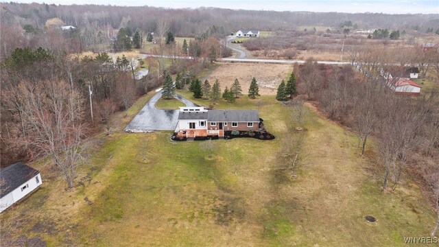 6741 Cole Rd, Orchard Park, NY 14127 - drone / aerial view featuring a wooded view