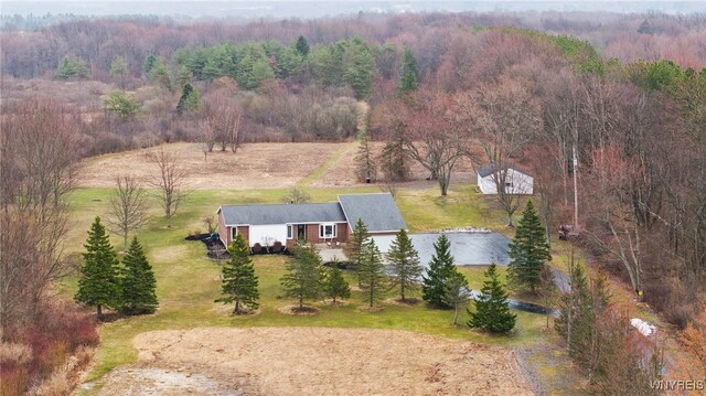 6741 Cole Rd, Orchard Park, NY 14127 - bird's eye view featuring a view of trees and a rural view