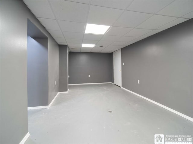 673 Ivory Rd, Carroll, NY 14738 - finished basement with a drop ceiling and baseboards