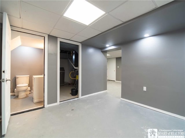 673 Ivory Rd, Carroll, NY 14738 - finished basement featuring baseboards and a paneled ceiling
