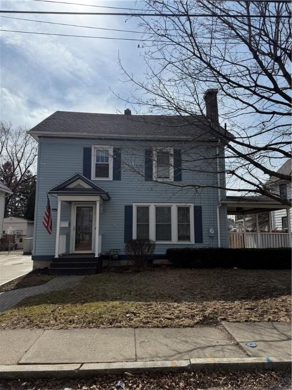 507 W Hudson St, Elmira-City, NY 14904 - colonial-style house featuring a chimney
