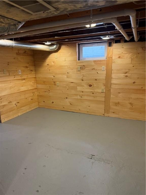 507 W Hudson St, Elmira-City, NY 14904 - below grade area featuring wood walls