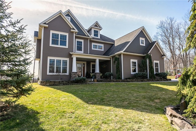 5027 Wyffels Rd, Canandaigua-Town, NY 14424 - craftsman house featuring covered porch and a front yard