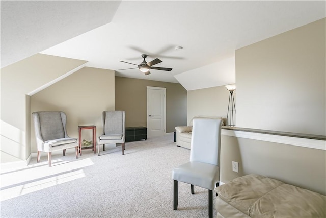 5027 Wyffels Rd, Canandaigua-Town, NY 14424 - living area featuring carpet floors and a ceiling fan
