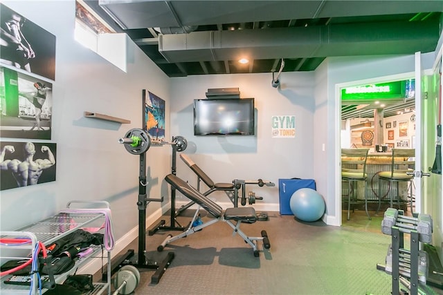 5027 Wyffels Rd, Canandaigua-Town, NY 14424 - workout area with baseboards