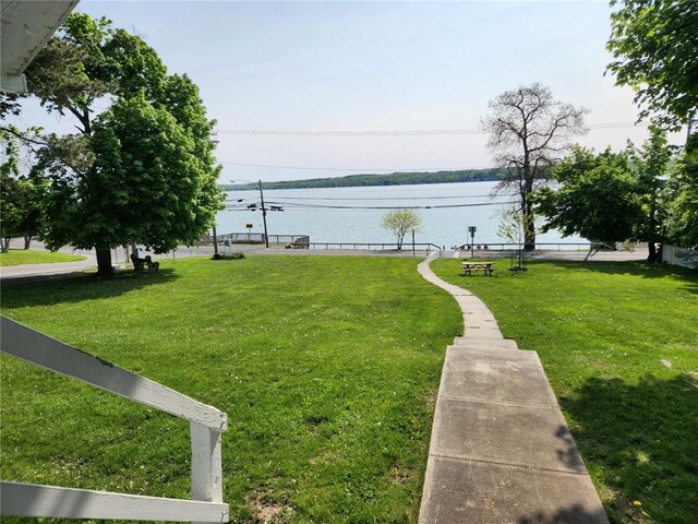 5027 Wyffels Rd, Canandaigua-Town, NY 14424 - view of community featuring a yard and a water view
