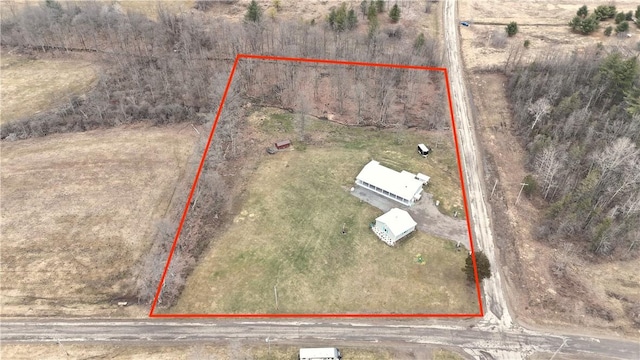 612 Oswegatchie Rd, Palatine, NY 13428 - aerial view of sparsely populated area with property boundaries highlighted