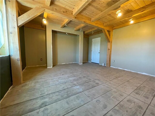 2192 State Route 8, Ohio, NY 13324 - interior space featuring beamed ceiling and wooden ceiling