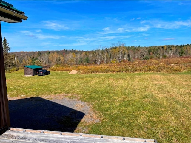 2192 State Route 8, Ohio, NY 13324 - view of yard featuring an outdoor structure and a forest view