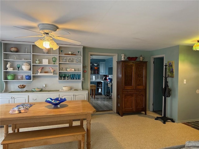 605 Watkins Rd, Horseheads, NY 14845 - dining room featuring baseboards and ceiling fan