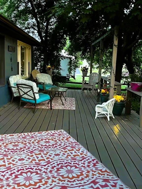 605 Watkins Rd, Horseheads, NY 14845 - view of wooden terrace