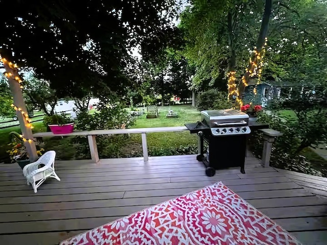 605 Watkins Rd, Horseheads, NY 14845 - deck featuring a grill