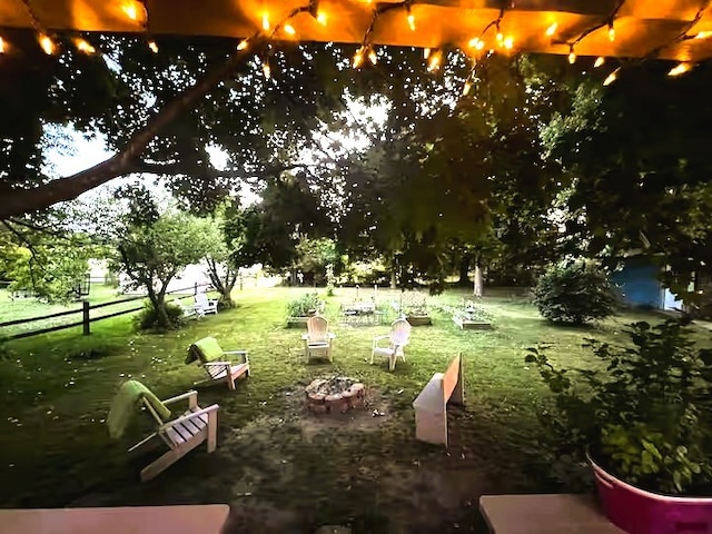 605 Watkins Rd, Horseheads, NY 14845 - wooden deck with an outdoor hangout area, a pergola, and a lawn