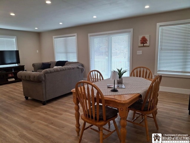 15 E Summit St, Busti, NY 14750 - dining room with recessed lighting, light wood-style floors, and baseboards
