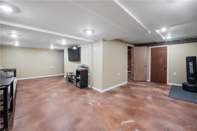 1905 Stump Rd, Skaneateles, NY 13108 - finished below grade area featuring baseboards