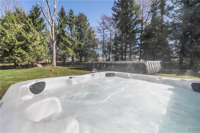 1905 Stump Rd, Skaneateles, NY 13108 - view of patio / terrace featuring a hot tub