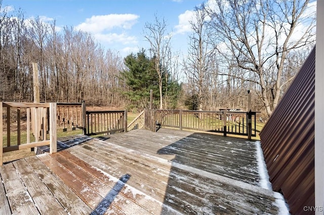 view of wooden terrace