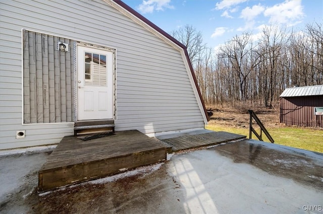 view of doorway to property