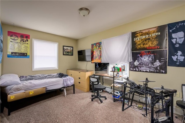 view of carpeted bedroom