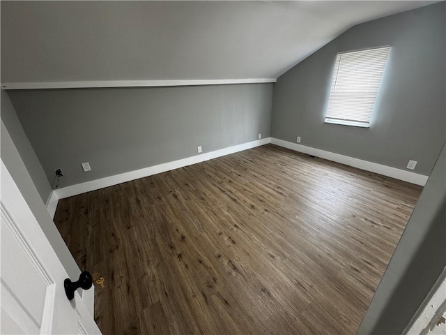 317 W State St, Albion, NY 14411 - additional living space featuring lofted ceiling and dark wood finished floors