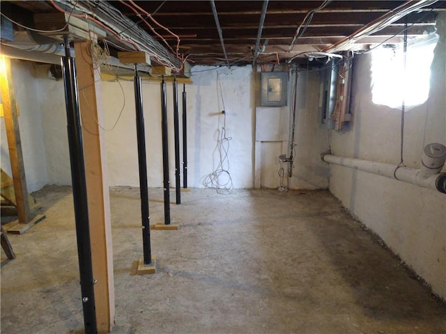 below grade area featuring electric panel