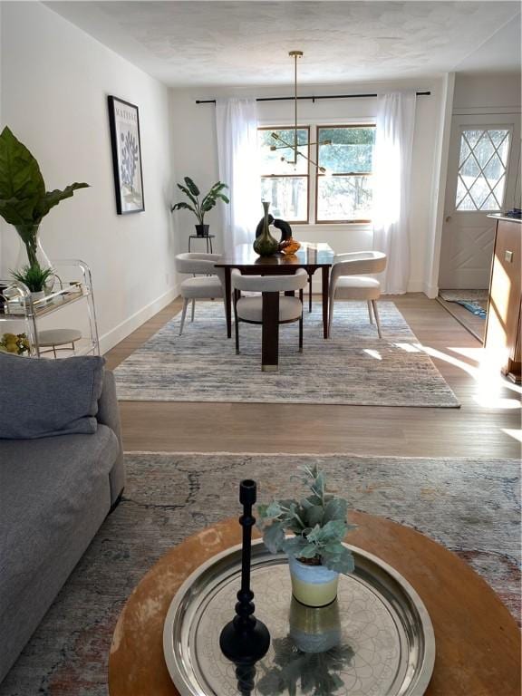 115 Aster Dr, Horseheads, NY 14845 - dining space with baseboards and wood finished floors